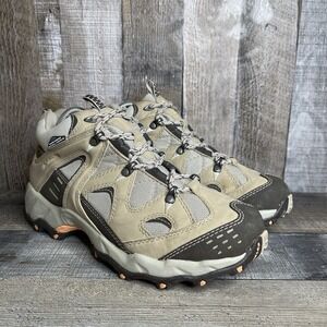 Womens Columbia Pagora Mid Omni-Tech Beige Athletic Hiking Boots Shoes Size 8.5